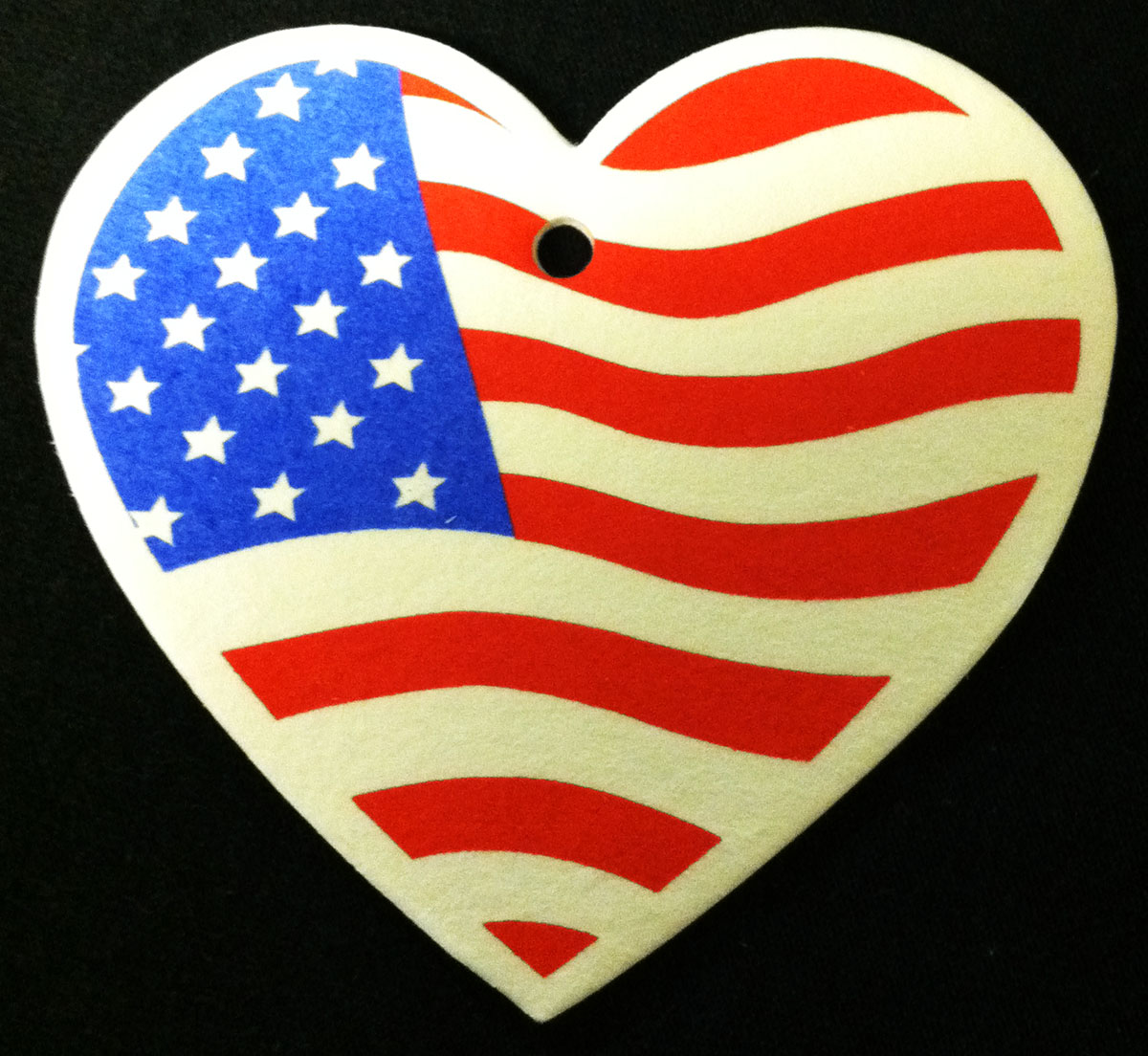 Heart USA American Flag Air Freshener